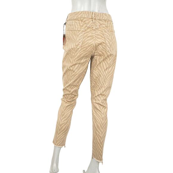 New MOTHER Denim size 33 The Looker Ankle Fray Skinny Jeans Sweet Stripes - Picture 2 of 12